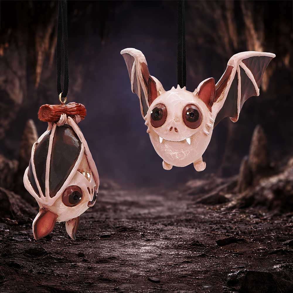 Nemesis Now - Sneak and Peak Hanging Ornaments (Set of 2) Christmas bauble - Multicolours